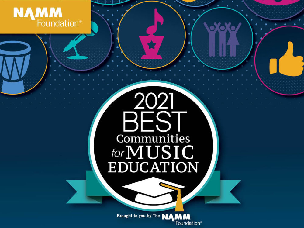 NAMM logo for 2021 Best Communities for Music Education