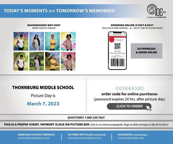 Spring Picture Day | Thornburg Middle School