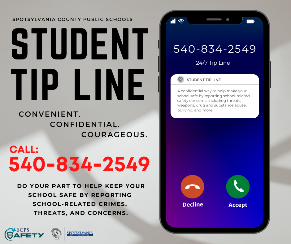 Student tip line graphic