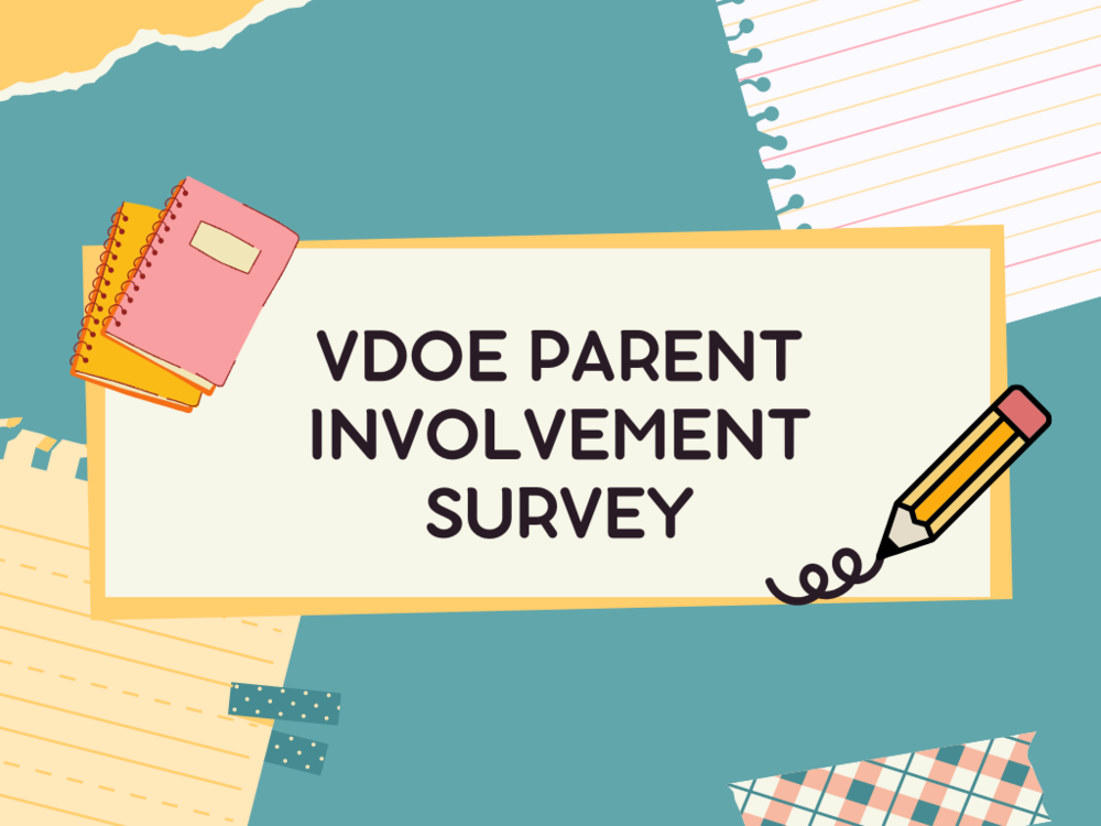 Graphic that reads "VDOE Parent Involvement Survey"